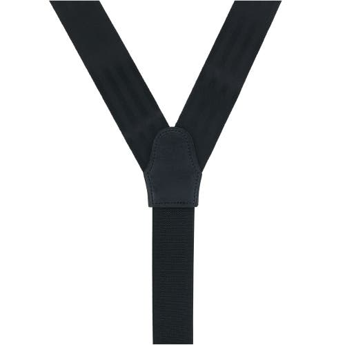 Trafalgar Astaire Grosgrain Suspenders In Black With Black Stripe