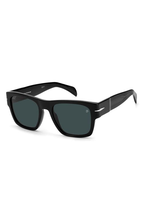 Shop David Beckham Eyewear 52mm Rectangular Sunglasses In Black