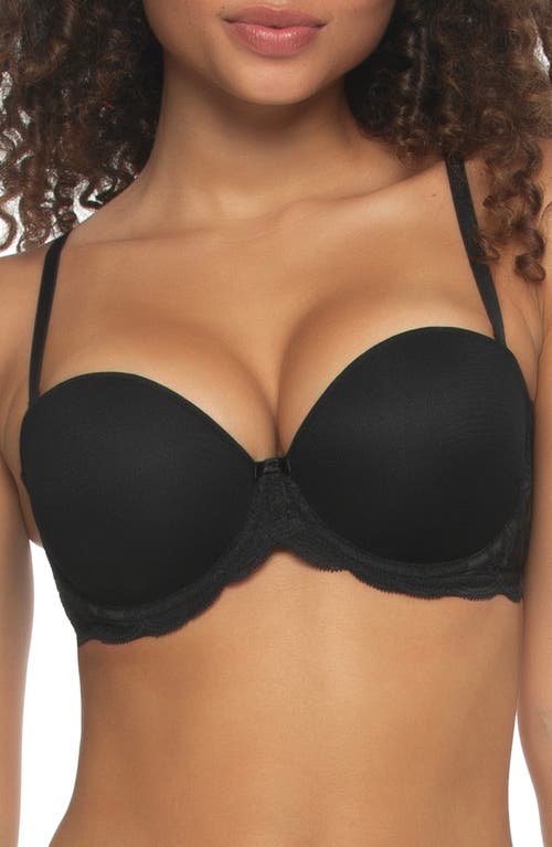 Shop Felina Peridot Covertible Underwire Bra In Black