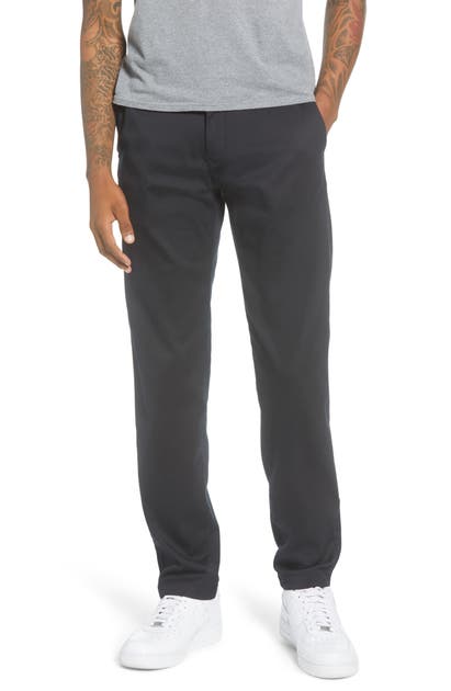 Tommy Hilfiger Tapered Tech Twill Slim Fit Chino Pants In Black