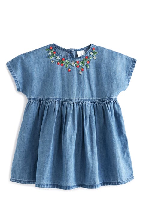 Girls Denim Dungaree Dress Kids Fashion Denim Skirt Stretch Jeans Dungarees  Dress Pinafore Blue 3-4T : : Clothing, Shoes & Accessories