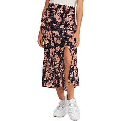 Free People Retro Love Midi Skirt, Red