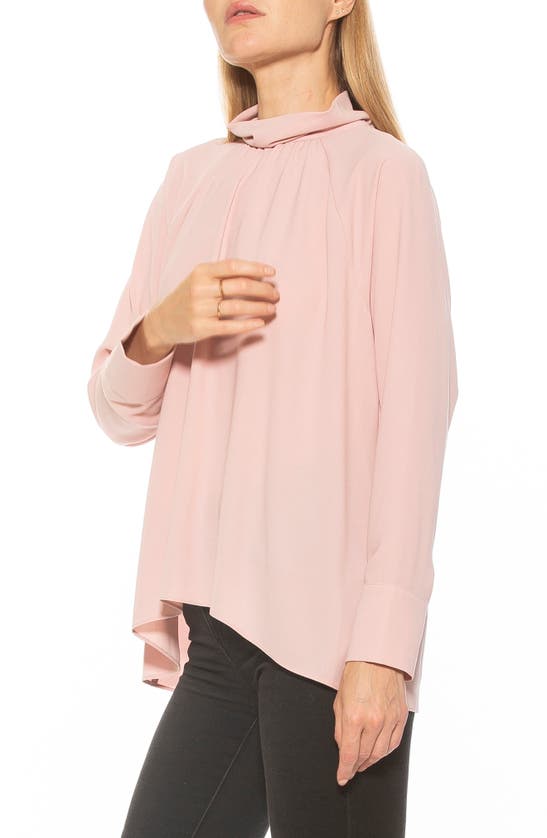 Alexia Admor Danielle Draped Blouse In Blush