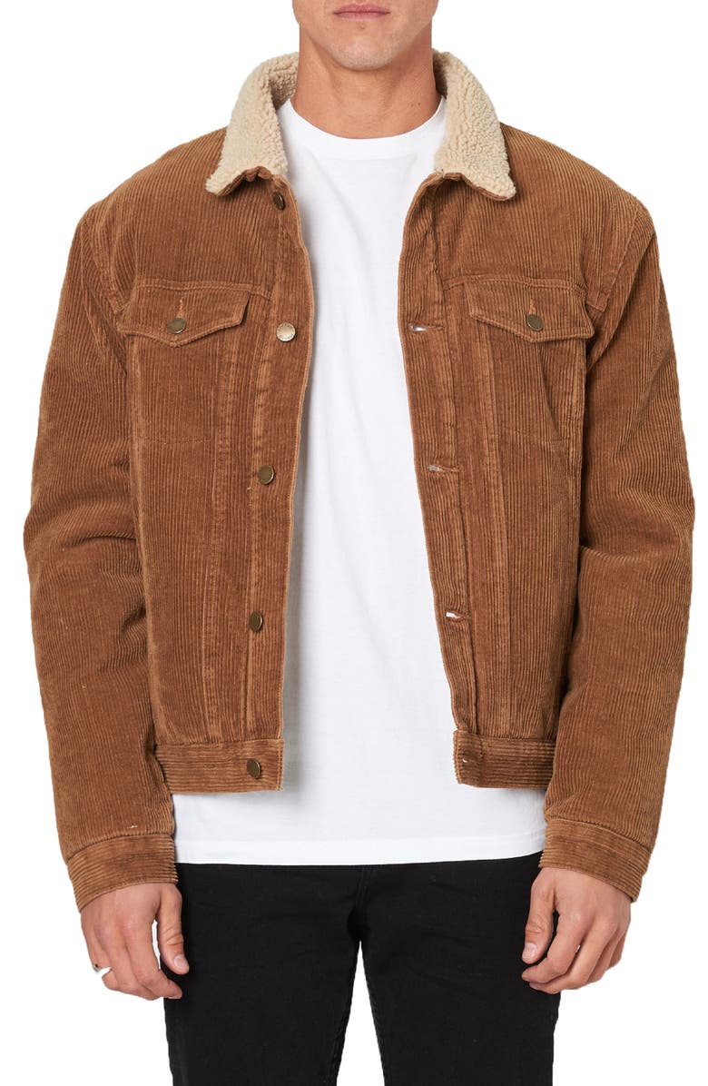 ROLLA'S Morrison Faux Shearling Collar Corduroy Jacket | Nordstrom