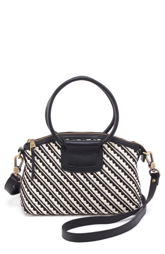 Hobo Sheila Leather Crossbody Bag In Black White Weave | ModeSens