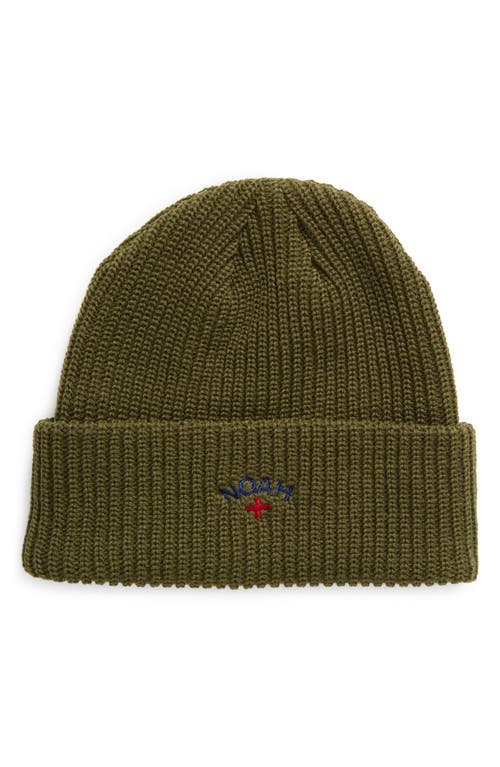 Noah Core Logo Beanie in Olive 