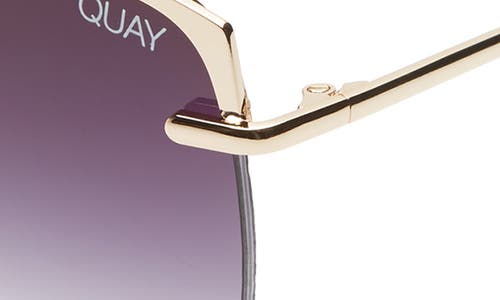 Shop Quay Australia Dusk To Dawn 60mm Sunglasses In Gold/smoke