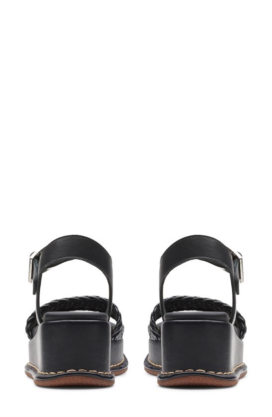Shop Clarks Kimmei Bay Ankle Strap Platform Wedge Sandal In Black