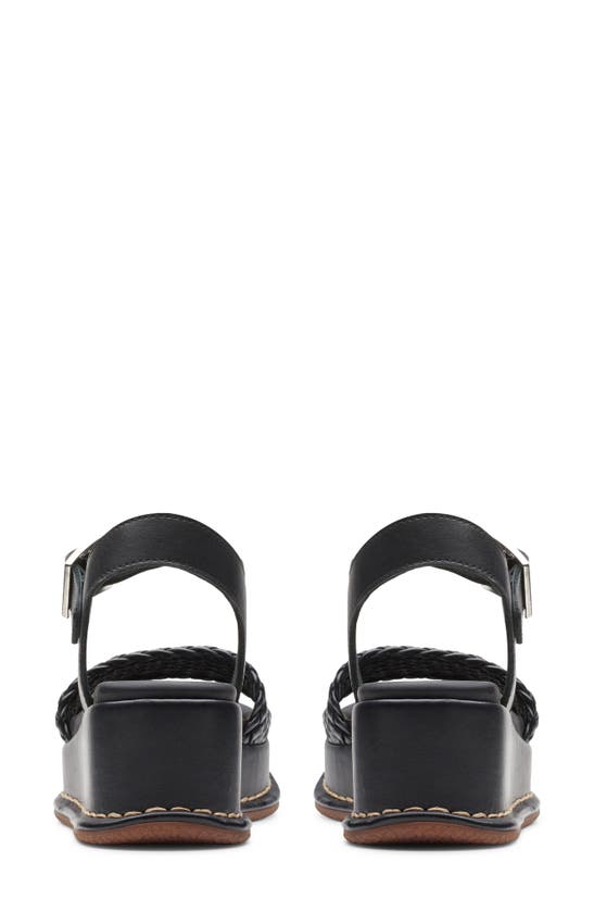 Shop Clarks (r) Kimmei Bay Ankle Strap Platform Wedge Sandal In Black