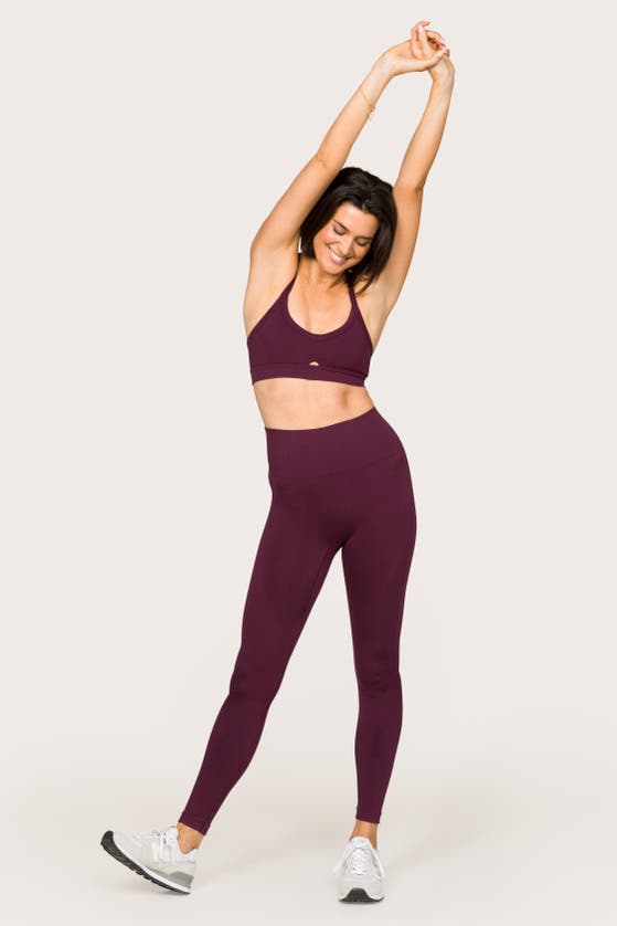 Shop Alala Barre Cami Bra In Wine