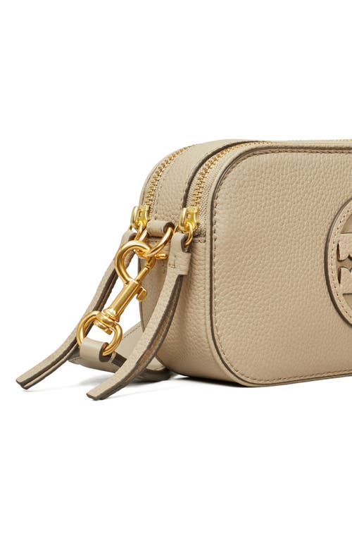 Shop Tory Burch Mini Miller Leather Crossbody Bag In Fresh Clay