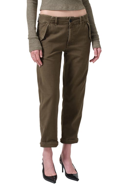 Shop Citizens Of Humanity Carter Sateen Crop Utility Pants In Vint Costes