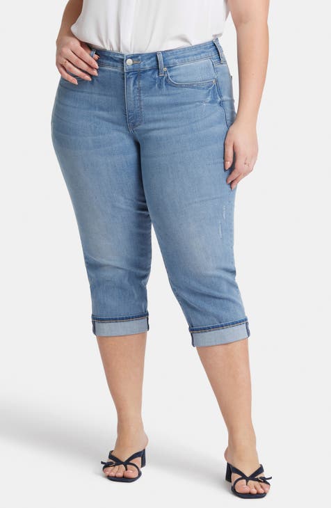 Marilyn Cuffed Capri Jeans (Plus)