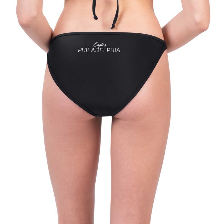 G-iii 4her By Carl Banks Black Philadelphia Eagles Hall Of Fame Bikini Bottom In Black