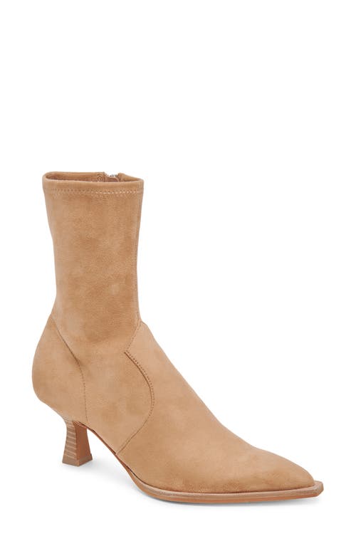 Shop Dolce Vita Azalea Pointed Toe Bootie In Camel Suede