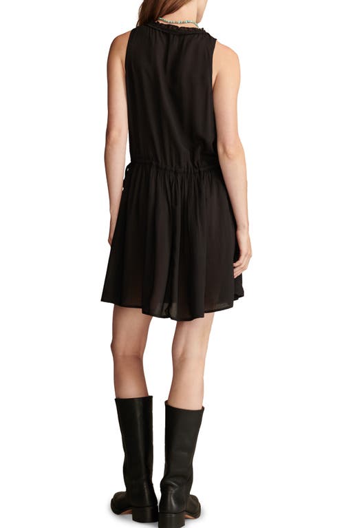 Shop Lucky Brand Ruffle Trim Sleeveless Dress In Caviar