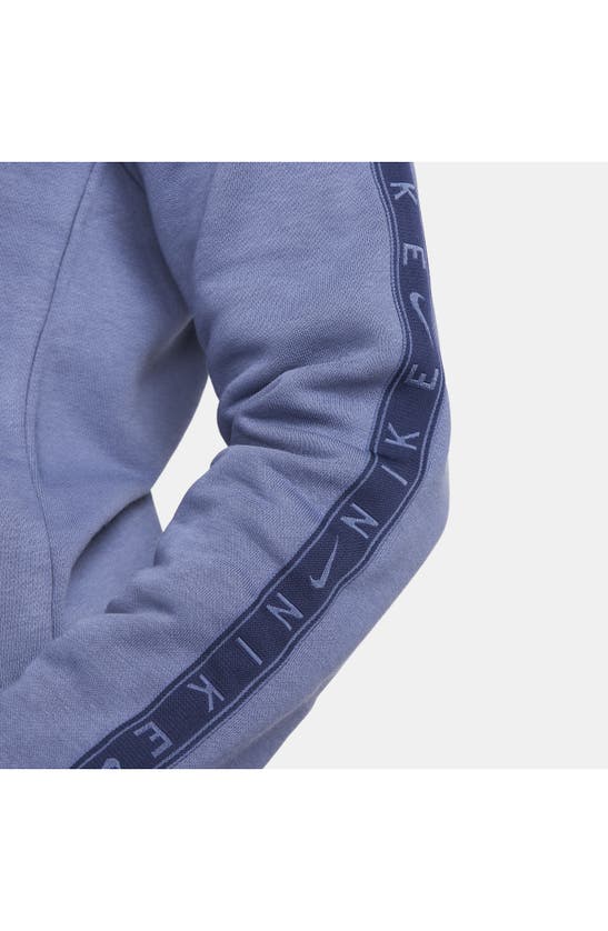 Shop Nike Sportswear Essentials Hoodie In Diffused Blue/ Midnight Navy