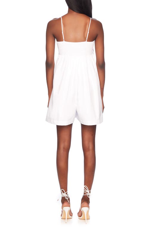 Susana Monaco Sleeveless Cotton Poplin Romper In Sugar