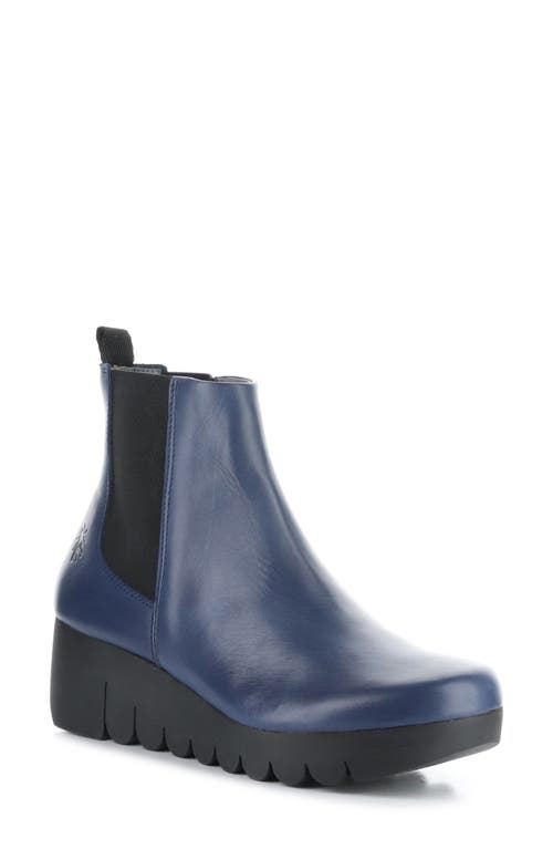 Shop Fly London Vaze Chelsea Boot In Navy Burn