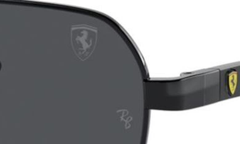 Ray Ban X Scuderia Ferrari 54mm Chromance Irregular Sunglasses In Black