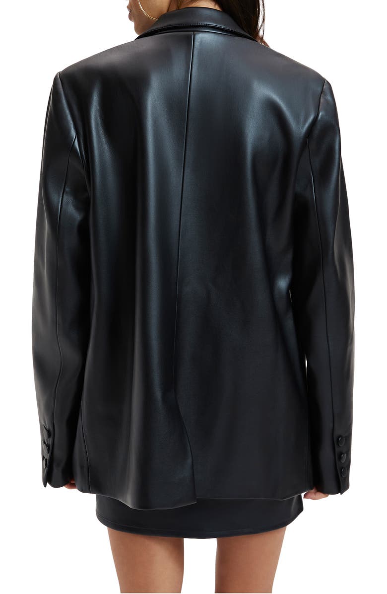 Good American Better Than Leather Faux Leather Blazer | Nordstrom