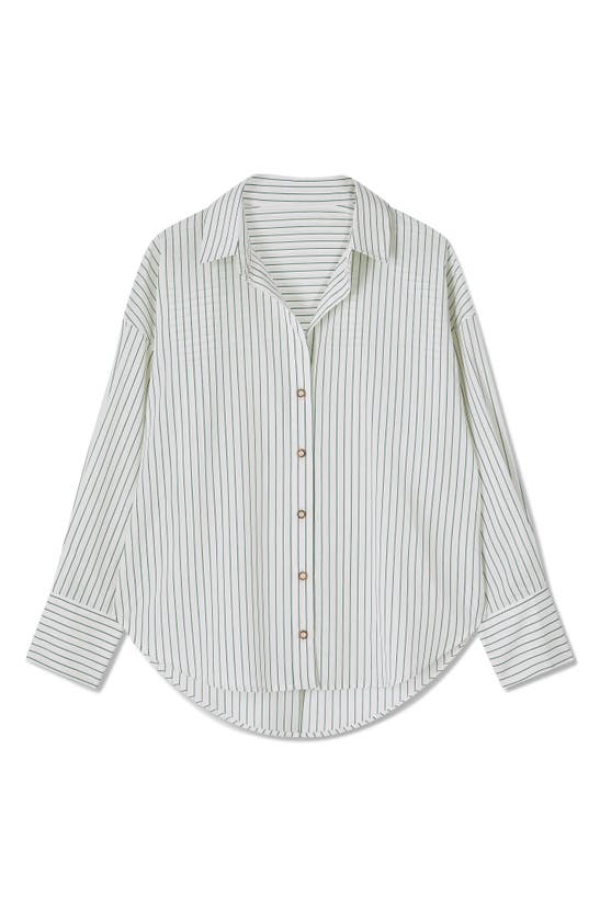 Shop Lk Bennett Bextor Stripe Shirt In Cream