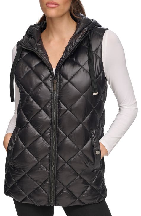   Essentials Women's Lightweight Water-Resistant Packable  Puffer Vest, Black, X-Small : Clothing, Shoes & Jewelry
