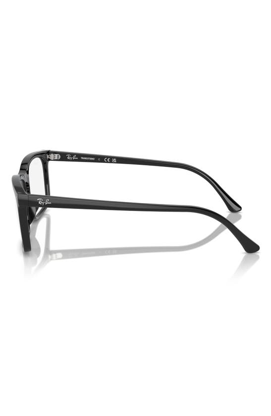 Ray Ban 59mm Rectangular Optical Glasses In Black Green