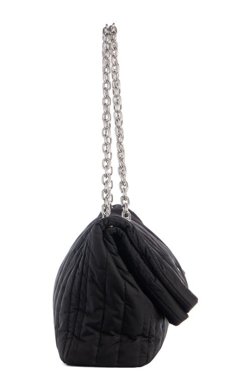 Shop Balenciaga Medium Monaco Quilted Nylon Shoulder Bag In Black