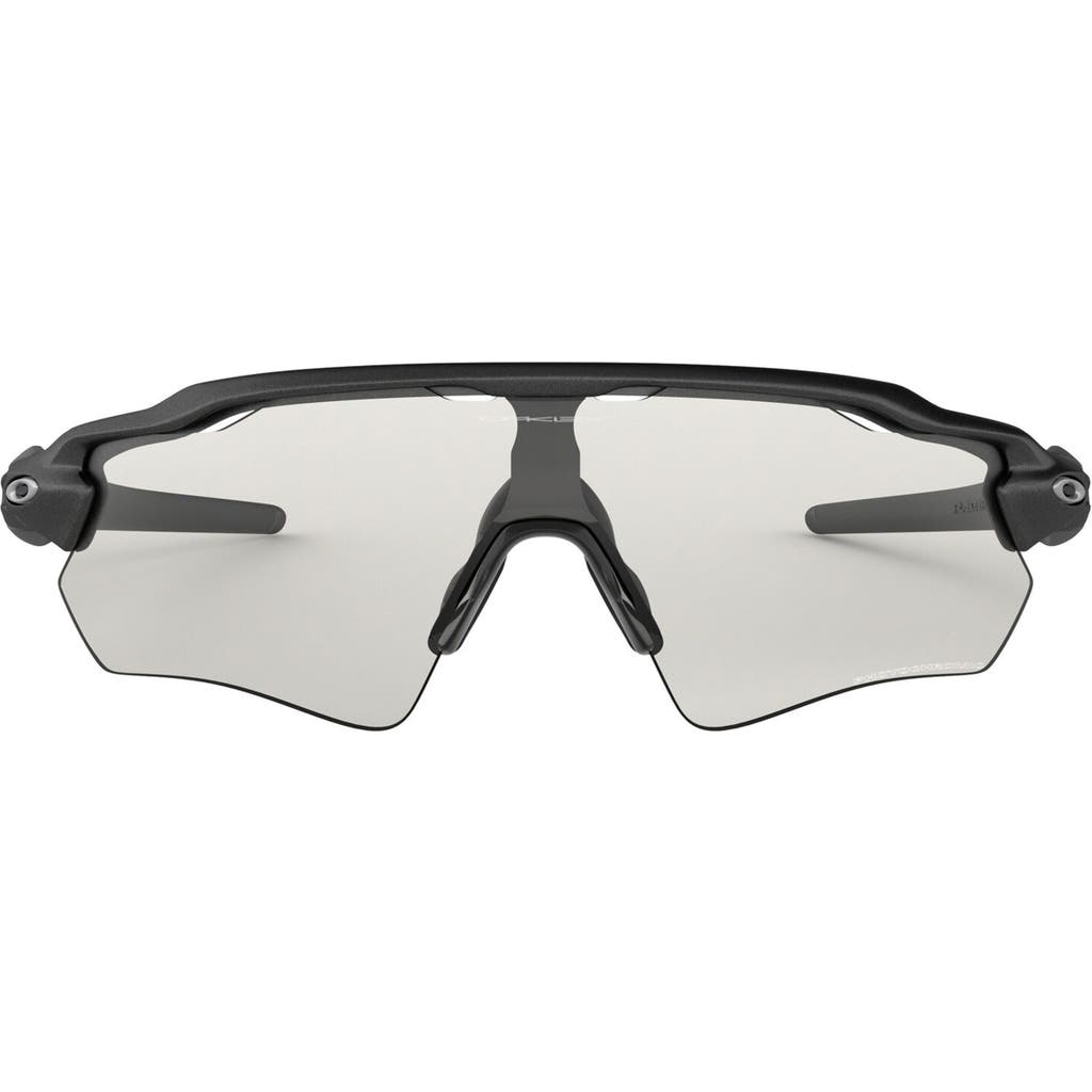 Oakley Radar® Ev Path 138mm Polarized Photochromic Shield Wrap Sunglasses In Black
