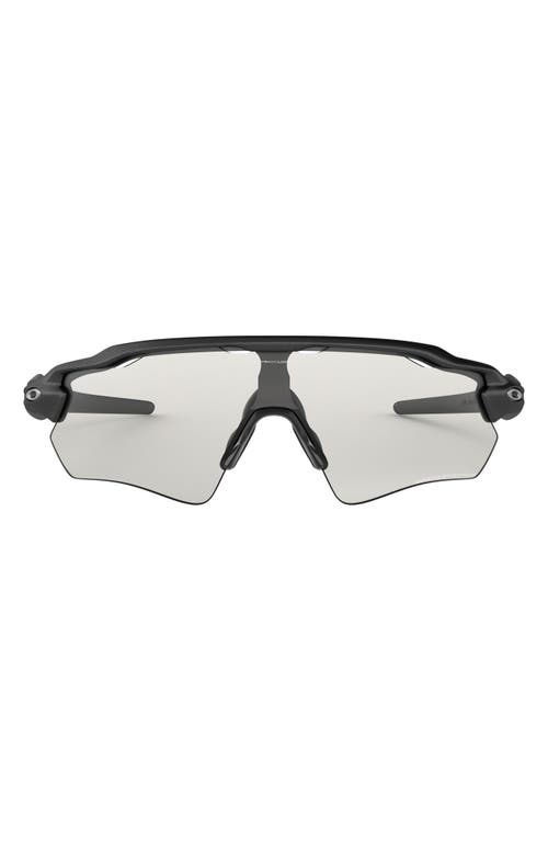 Oakley Radar® Ev Path 138mm Polarized Photochromic Shield Wrap Sunglasses In Steel/black