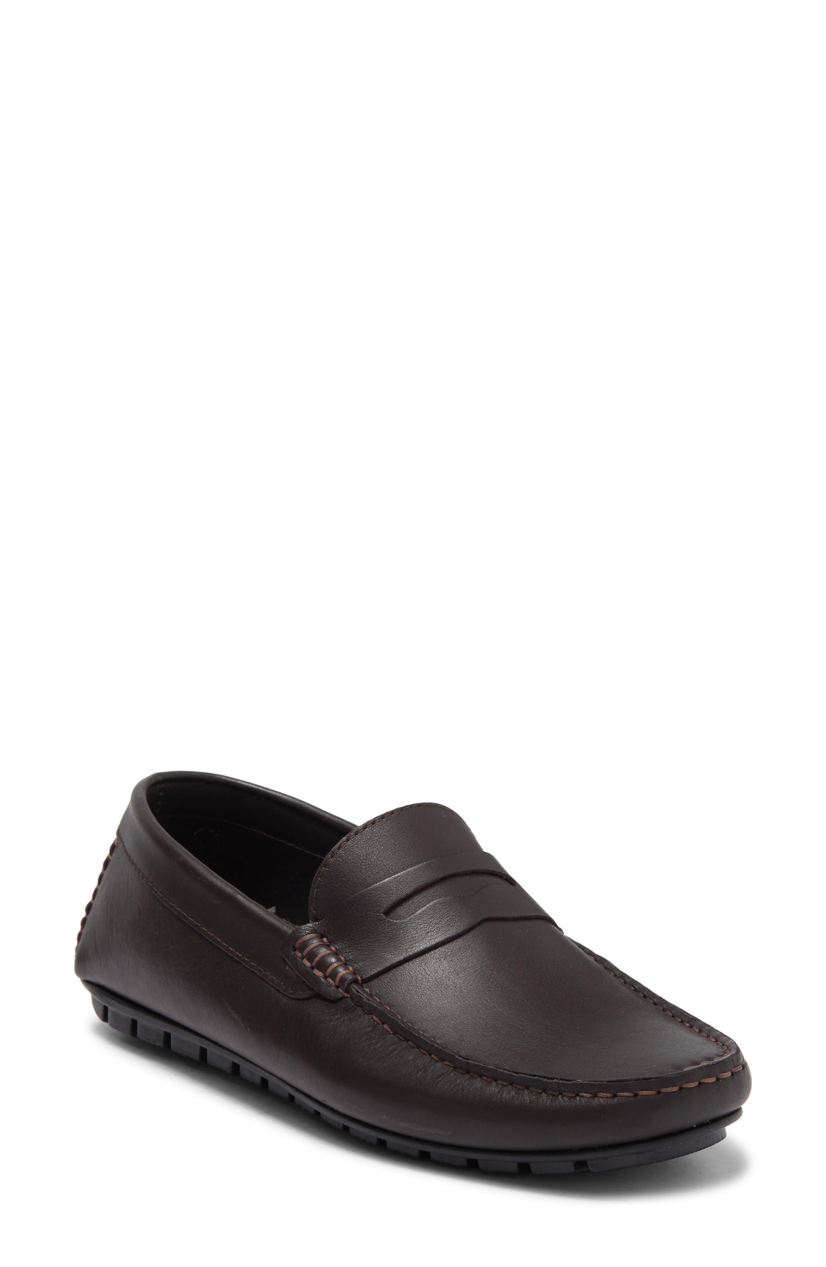 Bruno Magli Xeno Penny Loafer In Dkbr Leath