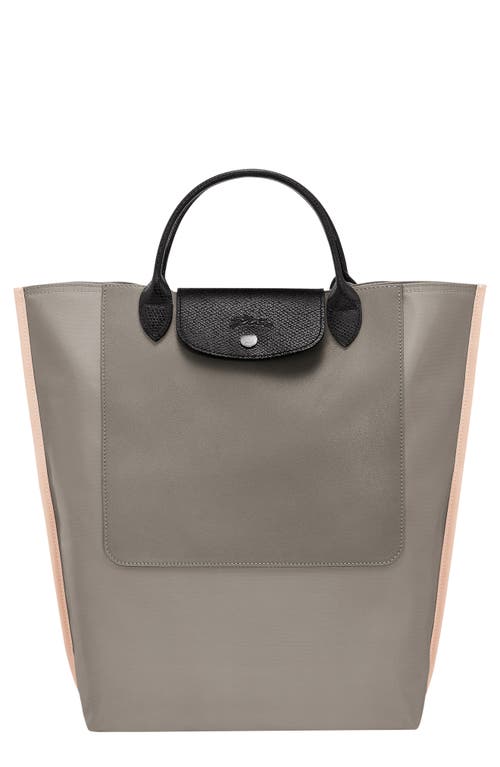 Shop Longchamp Medium Cabas Replay Recycled Canvas Tote In Turtledove