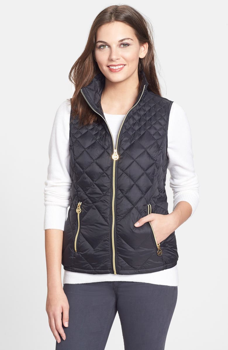 MICHAEL Michael Kors Packable Stand Collar Down Vest (Online Only ...