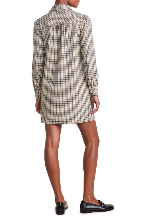 Shop Vineyard Vines Long Sleeve Plaid Wool Blend Popover Shirtdress In Quinn Plaid