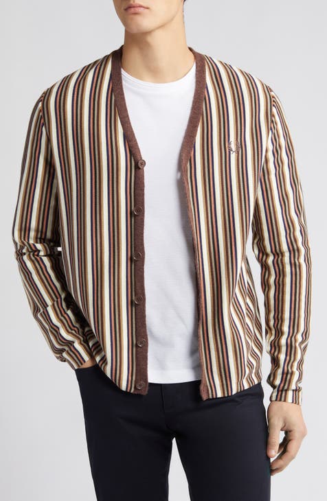 Fine Stripe Cotton Cardigan