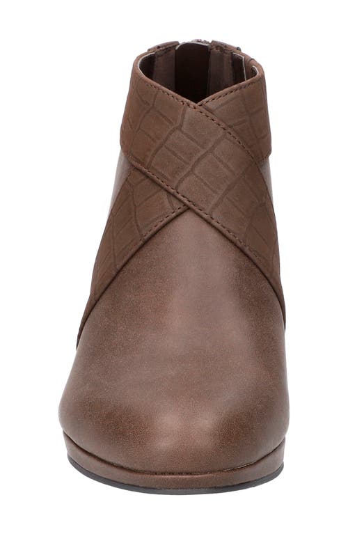 Shop Easy Street Spice Bootie In Brown Matte