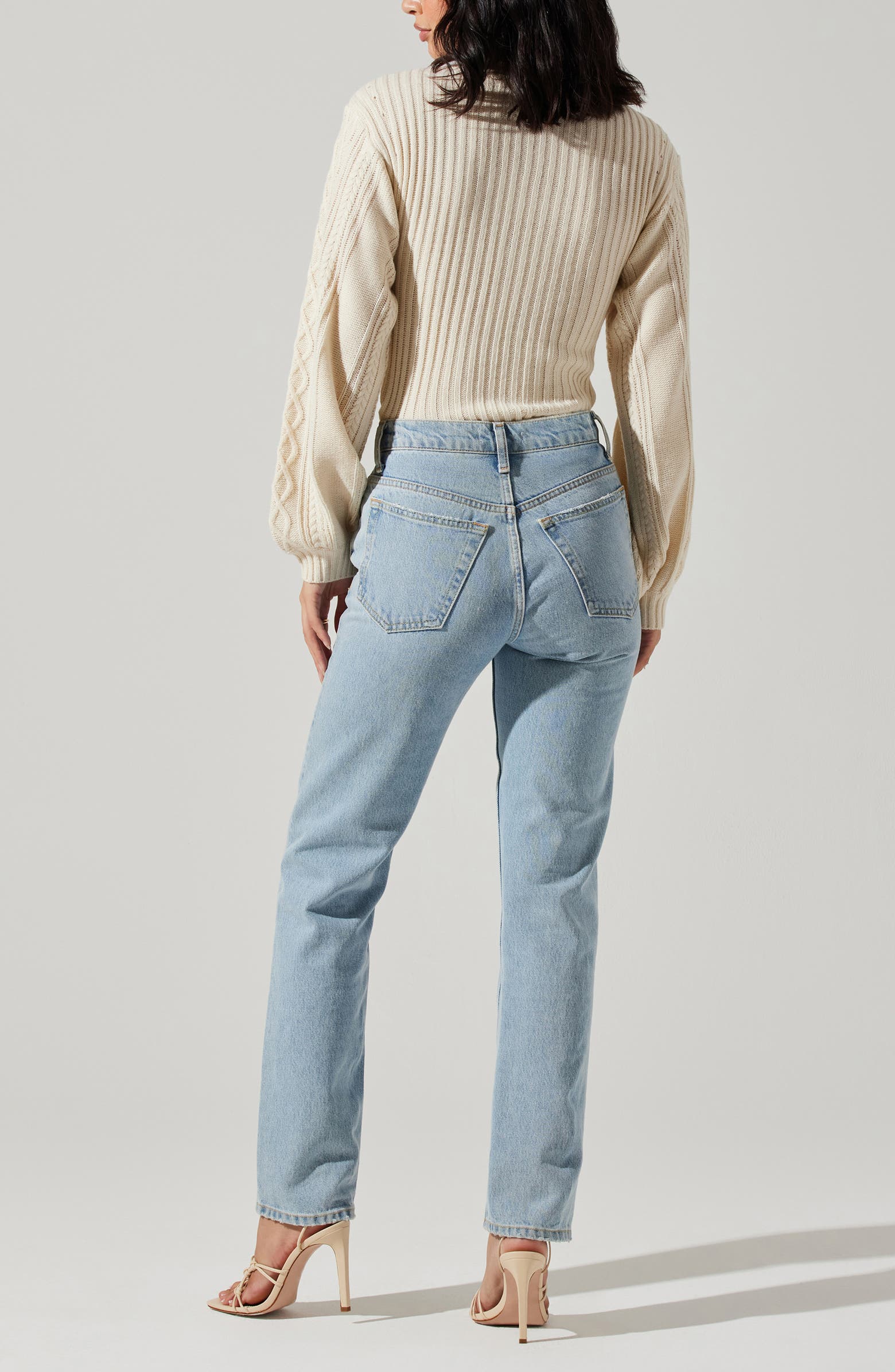 ASTR the Label Cutout Mock Neck Sweater | Nordstrom
