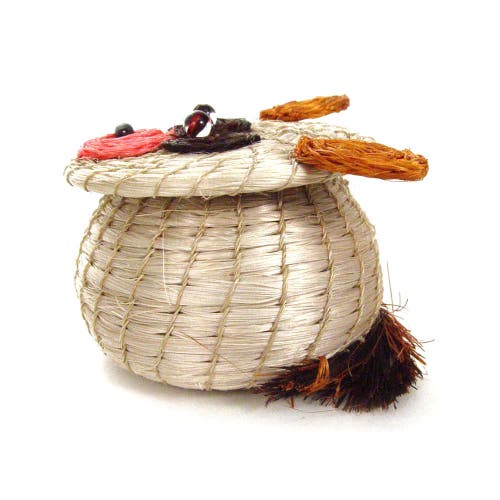 Mbare Lidded Basket Dumbo Elephant Pink In Bush Baby