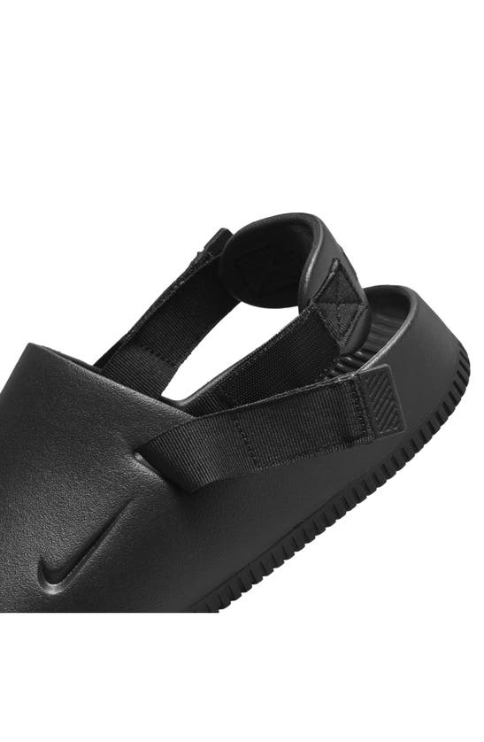 Shop Nike Calm Convertible Slingback Mule In Black/ Black