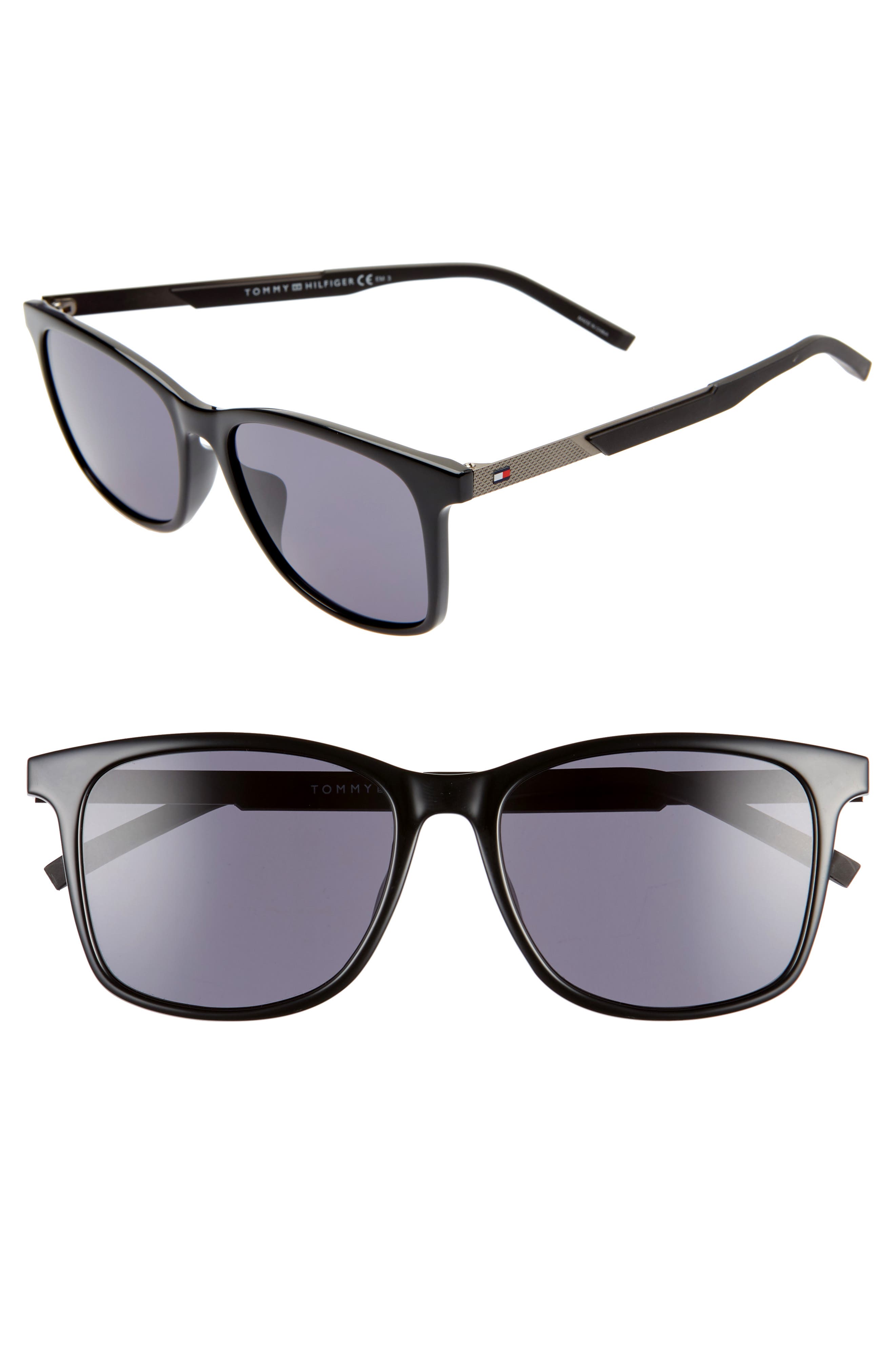 UPC 716736193656 Women's Tommy Hilfiger 55mm Special Fit Rectangular Sunglasses Black/ Grey