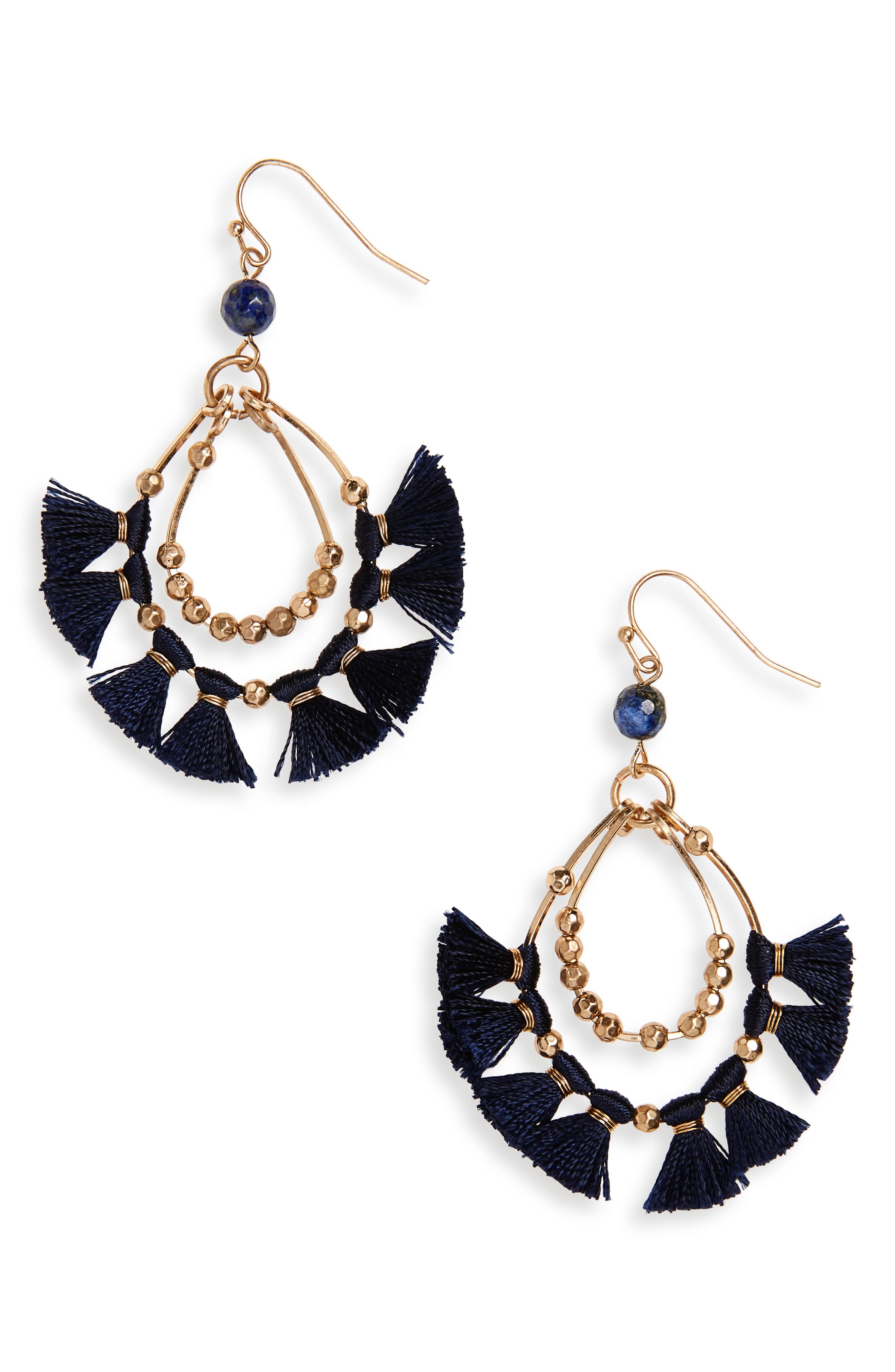 Panacea Tassel Hoop Earrings Nordstrom