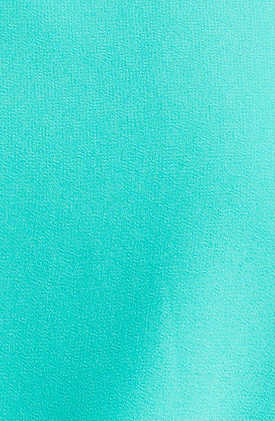 Shop Sam Edelman Smocked Plissé Midi Dress In Turquoise