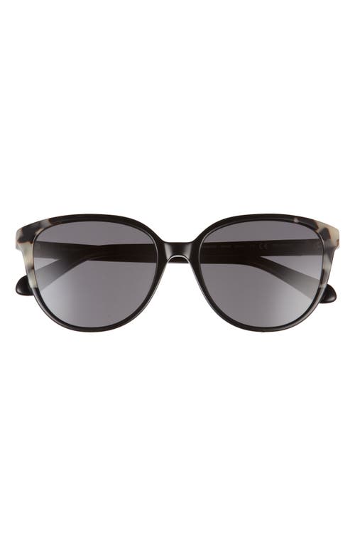 Shop Kate Spade New York Vienne 53mm Polarized Cat Eye Sunglasses In Black/grey Polar