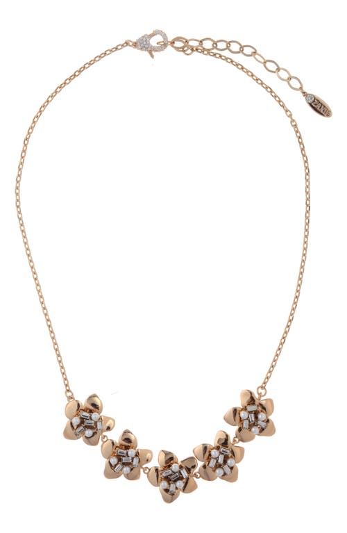 Zaxie By Stefanie Taylor Flower Necklace In Gold