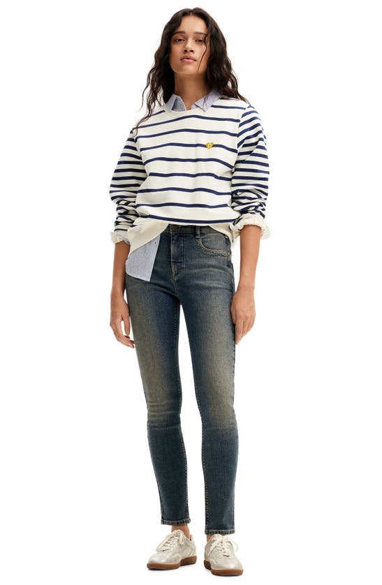 Shop Desigual Donis Skinny Jeans In Blue