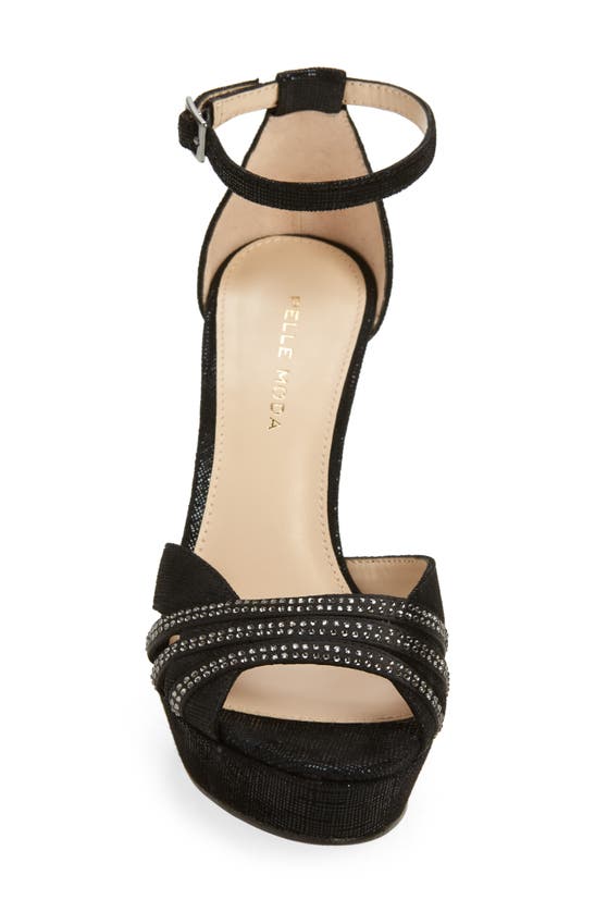 Shop Pelle Moda Olwyn Ankle Strap Platform Sandal In Black