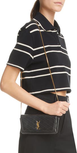 Saint laurent leather discount phone shoulder bag