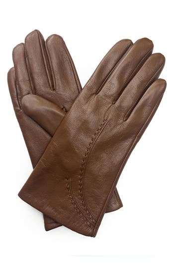 Marcus Adler Leather Gloves In Brown