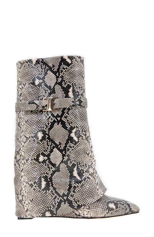 Bcbg Rinzy Wedge Boot In Natural Snake